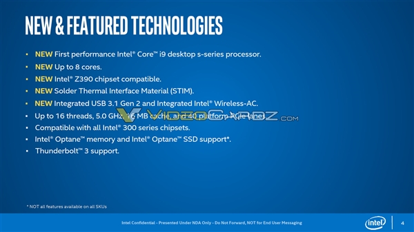 Intel 9代酷睿官方PPT曝光？8核i9风冷5GHz、i5也用钎焊