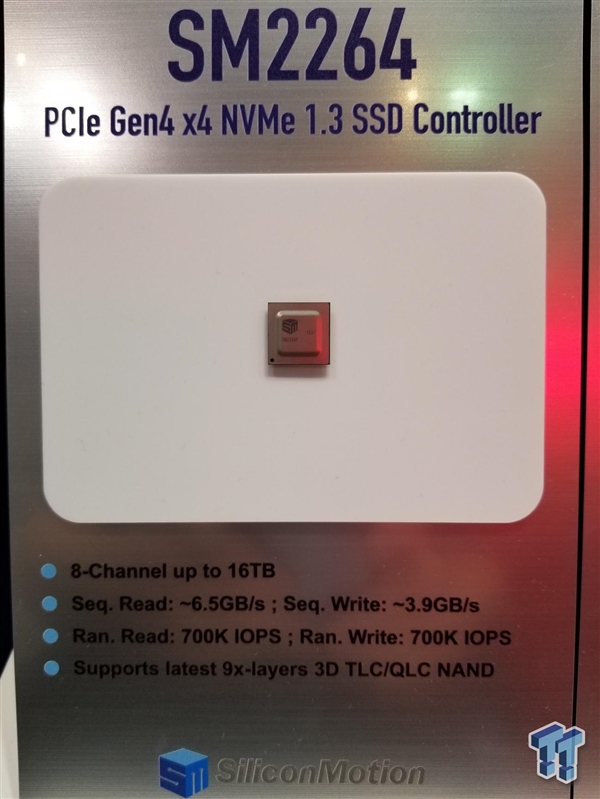 慧荣终于拿出PCIe 4.0 SSD主控：八通道16TB 读取6.5GB/s