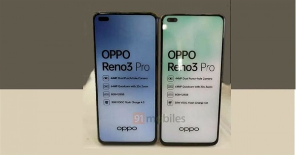 OPPO Reno 3 Pro印度版真机曝光：全球首款44MP自拍手机