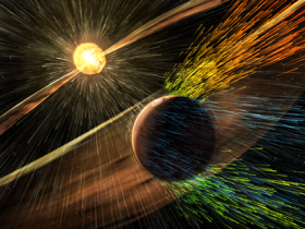 NASA新发现:太阳风以每秒100克速度剥离火星大气
