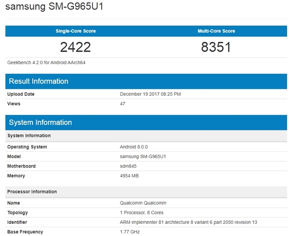 骁龙845提升30%！三星S9/S9+美版现身：联通4G完美