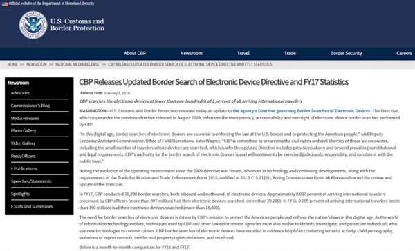 去年搜查这么多电子设备！美国入境搜查更严了：国人注意