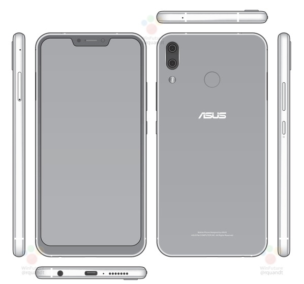 华硕ZenFone 5曝光：异形全面屏+背部指纹