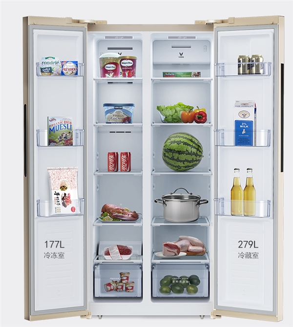 1999元！云米智能对开门冰箱首发：风冷无霜、456L