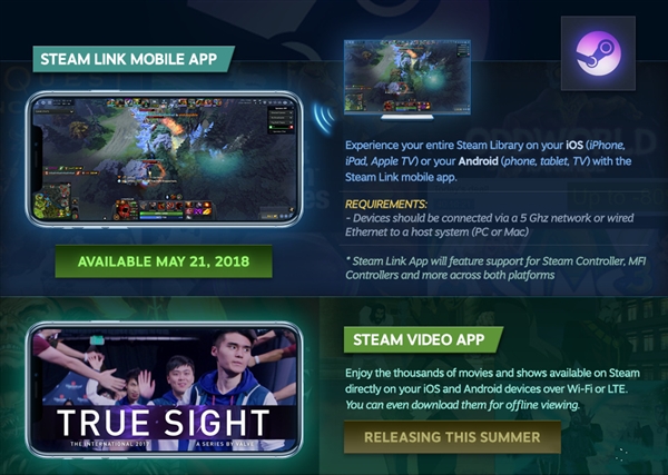 Steam Link宣布支持Android/iOS：PC游戏一秒搬上手机玩