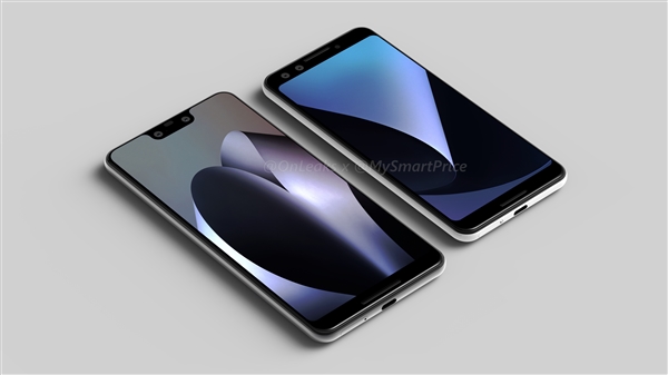 预装Android P 谷歌Pixel 3/Pixel 3 XL渲染图曝光