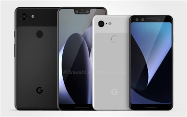 预装Android P 谷歌Pixel 3/Pixel 3 XL渲染图曝光