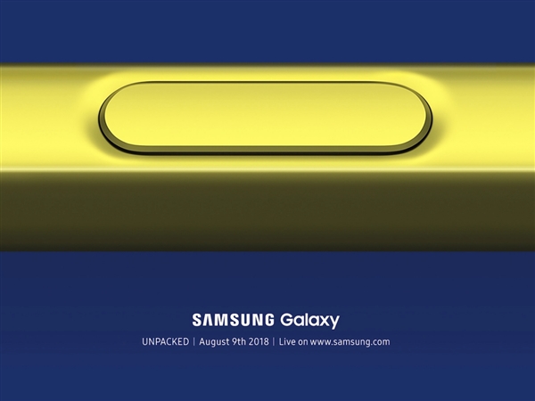 三星Galaxy Note 9宣布：8月9日见