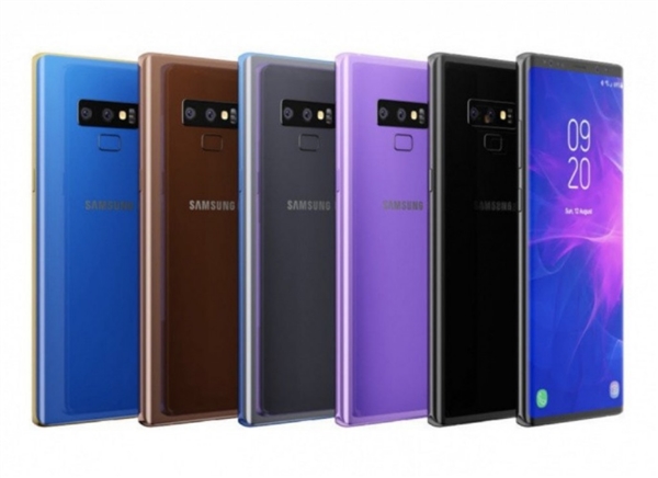 三星Galaxy Note 9曝光：提供五种配色