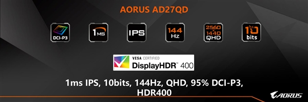 全球首款战术显示器技嘉Aorus AD27Q开卖：七大神技