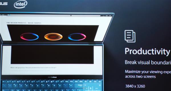 华硕推出Zenbook Pro Duo笔记本：双4K触屏 8核CPU+光追卡