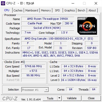 华擎TRX40太极主板打破5项超频世界纪录 锐龙TR 3990X冲向5.75GHz